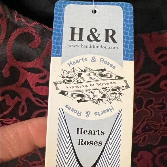 NEW H&R Red Floral Gothic Steampunk Corset Jacket & Matching Swingdress Size 14 - Picture 3 of 16